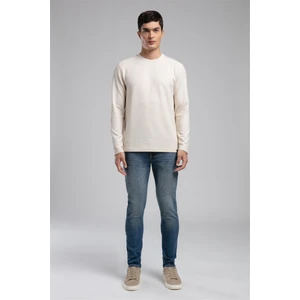 Lee Cooper Wayne Erkek O Yaka Sweatshirt Bej