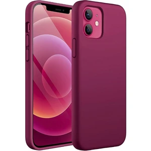 Apple iPhone 12 Uyumlu Silikon Kılıf - Pastel Renk Tonu Esnek Tam Koruma Kapak - Bordo