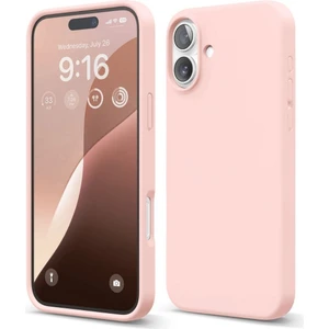 Apple iPhone 16 Uyumlu Silikon Kılıf - Pastel Renk Tonu Esnek Tam Koruma Kapak - Pudra Pembe