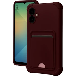 Samsung Galaxy A07 Uyumlu Arka Kamera Korumalı Kart Koyulabilen Silikon Kartlıklı Kılıf Kapak