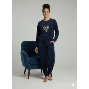 Kışlık Polar Kumaş Uzun Kol Kadın Pijama Takımı