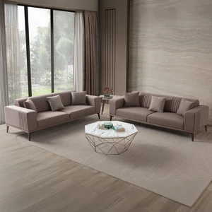 Edsy Home Regnar 3+3 Koltuk Takımı Kahverengi