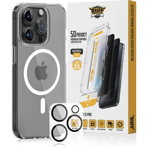 Buff Labs Buff iPhone 15 Pro Avantaj Paket - Magsafe Kılıf + Ekran Koruyucu + Lens Koruyucu Privacy