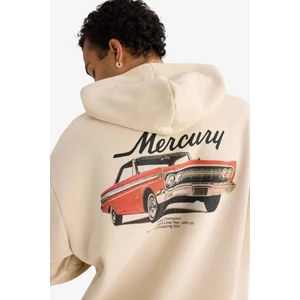 Ford Motor Company Boxy Fit Kapüşonlu Sırt Baskılı Sweatshirt G4392AX25AU