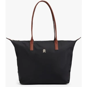 Tommy Hilfiger Kadın Popette Metal Amblemli Omuz Çantası - Siyah