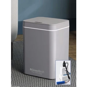 Sensörlü 16 Litre Çöp Kovası (Şarj Edilebilir Lityum Pilli) / GT-SC03 GRİ