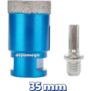 35 mm Granit Mermer Seramik Delme Panç Spiral ve Matkap Için Aparatlı M14