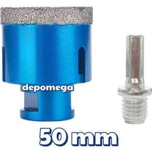 50 mm Granit Mermer Seramik Delme Panç Spiral ve Matkap İçin Aparatlı M14