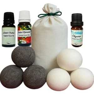 6 Adet Xxl Koyu Renkli Normal Çamaşırlar Için - Yün Kurutma Topu-3 Adet Koku - Kurutma Makinesi Için