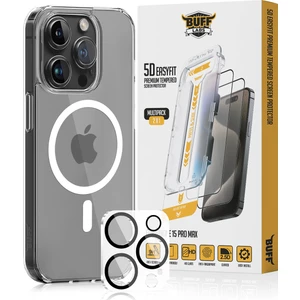 Buff Labs Buff iPhone 15 Pro Max Avantaj Paket - Magsafe Kılıf + Ekran Koruyucu + Lens Koruyucu Glass