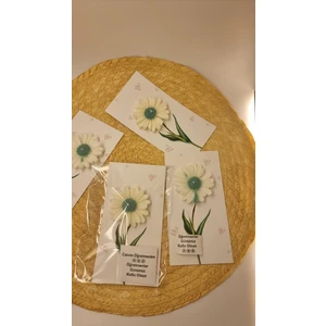 Hediyelik,kartlı Papatya Mum