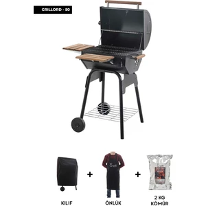 Grillord-50 Kömürlü Barbekü Mangal (Önlük ve Kılıf Hediyeli)