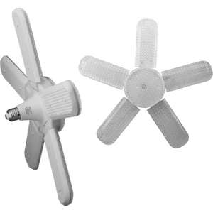 Beş Pervaneli Tasarruflu Ampul 72 W LED Lamba Beyaz E27 Duy 6480 Lümen Uzun Ömürlü 220 Volt 1 Adet