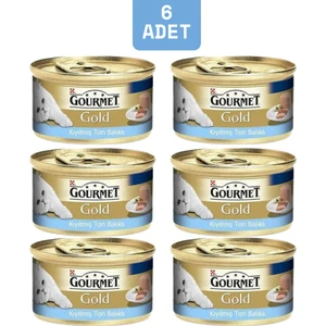 Gourmet Gold Kıyılmış Ton Balıklı 85 gr Yetişkin Konserve Kedi Maması - 6 Adet