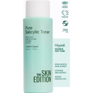 The Skin Edition Organik Salisilik Asit Tonik 200 Ml | Siyah Nokta, Akne Karşıtı, Gözenek Sıkılaştırıcı, Dengeleyici