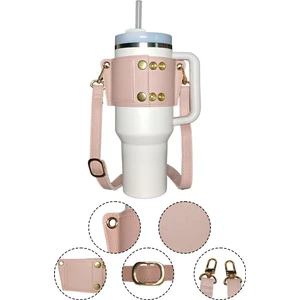 Termos Taşıma Çantası Askısı Omuz Askılı 1.18 Lt ve 0.89 Lt ile Uyumlu Vegan Deri Ayarlanabilir