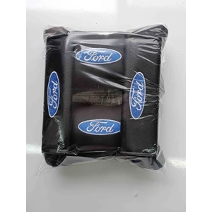 Ford Uyumlu Mavi Oto Boyun Yastığı ve Emniyet Kemer Pedi