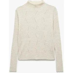 Regular Fit Hafif Dik Yaka Kadın Triko Kazak 6WAK90031HT