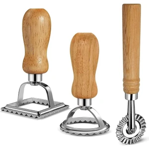 Ravioli Makarna Kesici Seti, Ravioli, Makarna, Köplü Lazanya, Pierogi Için Ahşap Saplı Ravioli Damga Yapıcısı (Yurt Dışından)