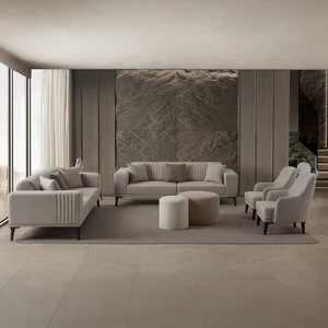 Edsy Home Regnar 3+3+1+1 Koltuk Takımı Sütlü Krem