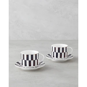 English Home Emberly New Bone China 4 Parça 2 Kişilik Çay Fincanı Takımı 230 ml Kahverengi