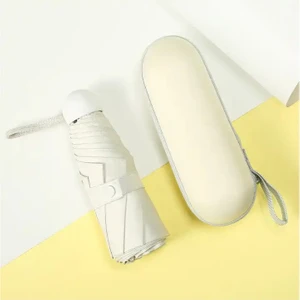 Eleven Markets 6 Telli Mini Cepboy Kapsullü Şemsiye -Bej