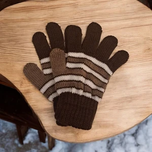 Eleven Markets Kışlık Erkek Çocuk Eldiveni Kahverengi 4-8 Yaş