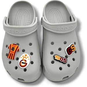 Balp Charm Terlik Süsü ve Aksesuarı – Jibbitz 3D Sarı Kırmızı Oshimen 45 No Forma Byz 5 Yıldızlı Set Aksesuar