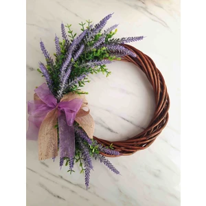 Kapı Süsü Çelenk Tekli Lavanta