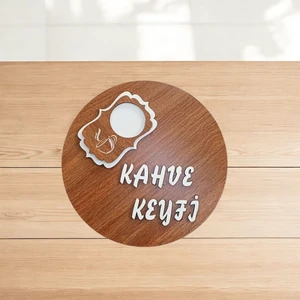 Ahşap 'kahve Keyfi' Sunum Tepsisi
