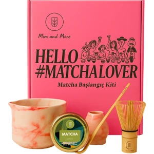 Mim And More Matcha Starter Pack - Chawan, Bambu Whisk, Chasen, Chasaku, Saf Matcha 25 gr Matcha Başlangıç Seti