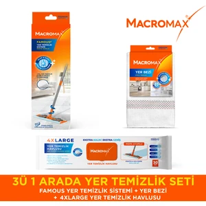 3ü 1 Arada Yer Temizlik Seti Mop Bezi ve Havlu Paket