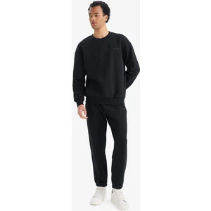 Boxy Fit 2'li Takım Bisiklet Yaka Baskılı Sweatshirt Eşofman Altı F9623AX25AU