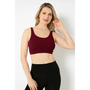 Nbb Bordo Halter Yaka Dikişsiz Sütyen