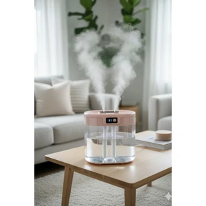 Blackbird Game Center Blic Bhw-13 Pembe Digital Çift Sprey Hava Nemlendirici 1.5 Litre Kapasiteli, Ultrasonik Soğuk Buhar Makinesi ve Gece Lambası