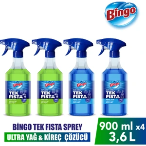 Sprey Yağ Çözücü 900 Mlx2 + Bingo Sprey Kireç Sökücü 900 Mlx2