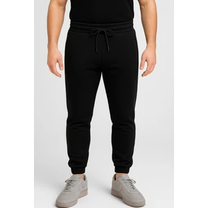 Erkek Siyah Eşofman ALTI 3 İplik Şardonlu-P2118