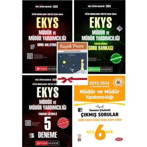 Pegem Akademi Yayıncılık 2026 Meb Ekys Müdür ve Müdür Yardımcılığı Tam Kapsamlı Set Konu Soru Deneme Çıkmış Sorular