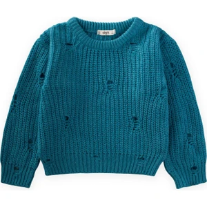 Selanik Triko Kazak 2-8 Yaş Petrol