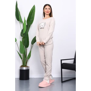 İmaj Butik Taş Kışlık Pamuklu İnterlok Pijama Takımı