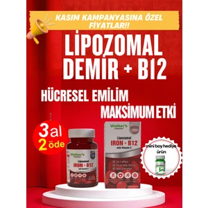 Lipozomal B12 Demir C Vitamini Methylcobalamin ( Metilkobalamin ) 30 Enerji Kapsül