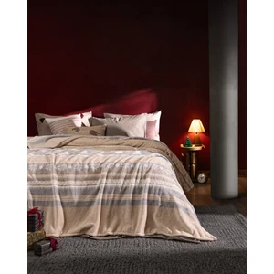 Madame Coco Nozane Tek Kişilik Welsoft Baskılı Battaniye - Gri/bej