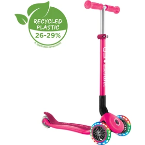 Prımo Katlanabilir  Lıghts - Çocuklar Için 3 Tekerlekli Işıklı Scooter-Pembe