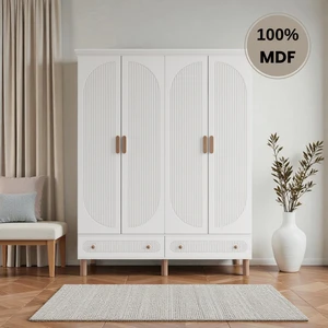 Sally 4 Kapaklı Çekmeceli Mdf Gardırop