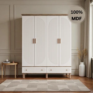 Sally 4 Kapaklı Çekmeceli Mdf Gardırop