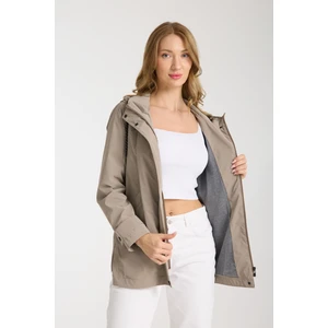 Kadın Rahat Kesim Kapüşonlu Trençkot