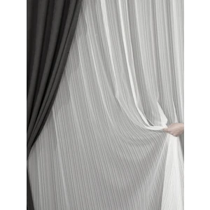 Demor Home Modern Çizgili Tül Perde | Pilesiz Ekstrafor Büzgülü | Ütü Gerektirmez | En Çok Satan Model