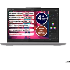 Yoga 7 2-In-1 14AHP9 Amd Ryzen7 8840HS 16GB 1tb SSD 14" OLED Freedos 83DK00AUTR Dokunmatik Bilgisayar