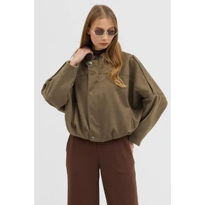 Lux Vestimenta Oversıze Kadın Süet Ceket Trend Bomber Süet Ceket