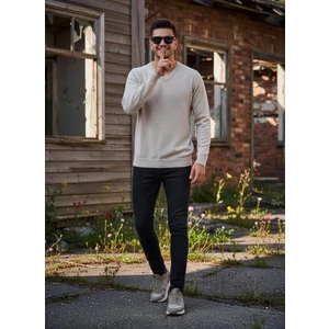 Erkek V Yaka Kaşmir Light Regular Fit Triko Kazak